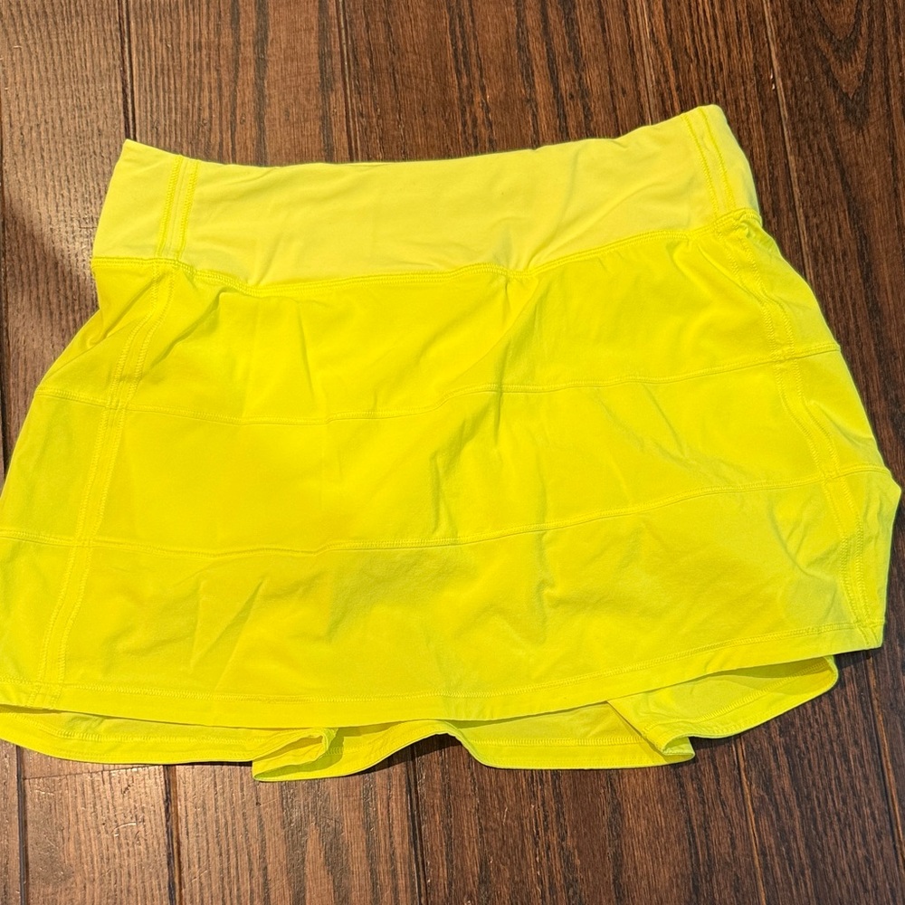 Lululemon Pace Rival Mid-Rise Long Bright Yellow Women's Tennis Skirt